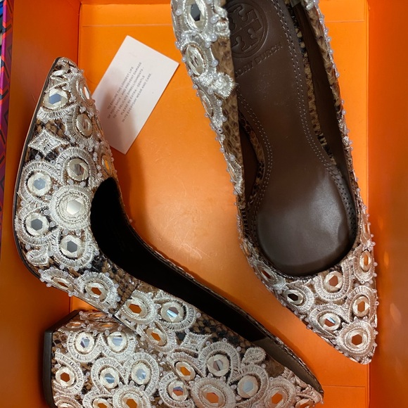 Tory Burch Francesca Roccia Python heels - Picture 4 of 12